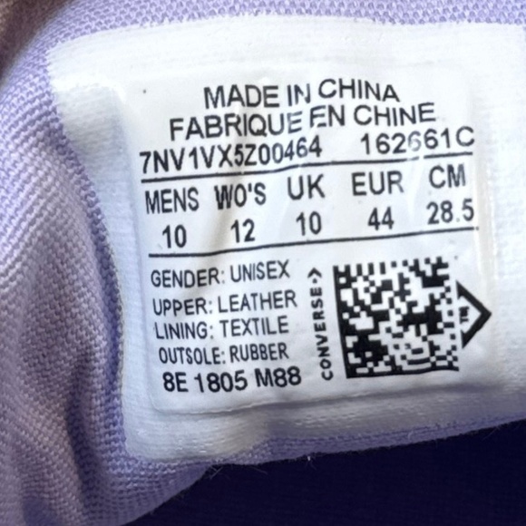 Converse One Star Suede UnisexSneakers | Lavender Purple Women’s 12 / Men’s 10 - Picture 8 of 12